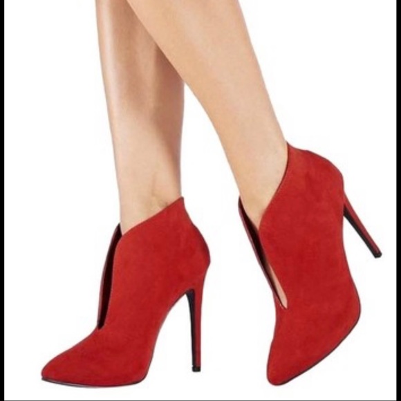 Hot Red booties - Picture 1 of 6